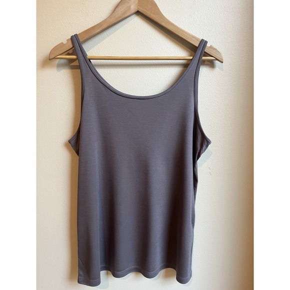 Eileen Fisher Tops - Eileen Fisher Womens Scoop Neck Tank Basic Length Tencel Lyocell Size Large